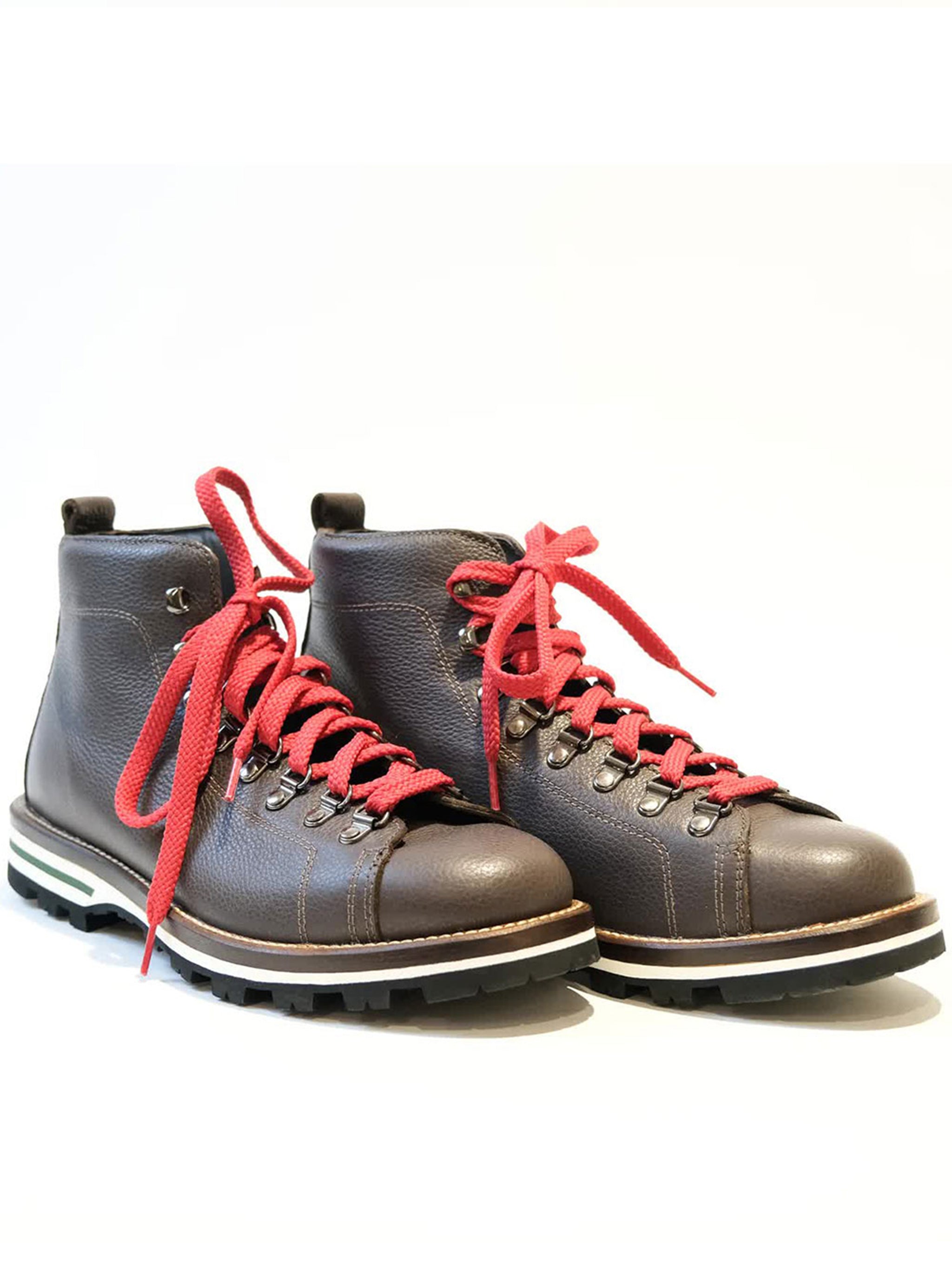 Dark Brown Falcade Leather Ski Snow Boots