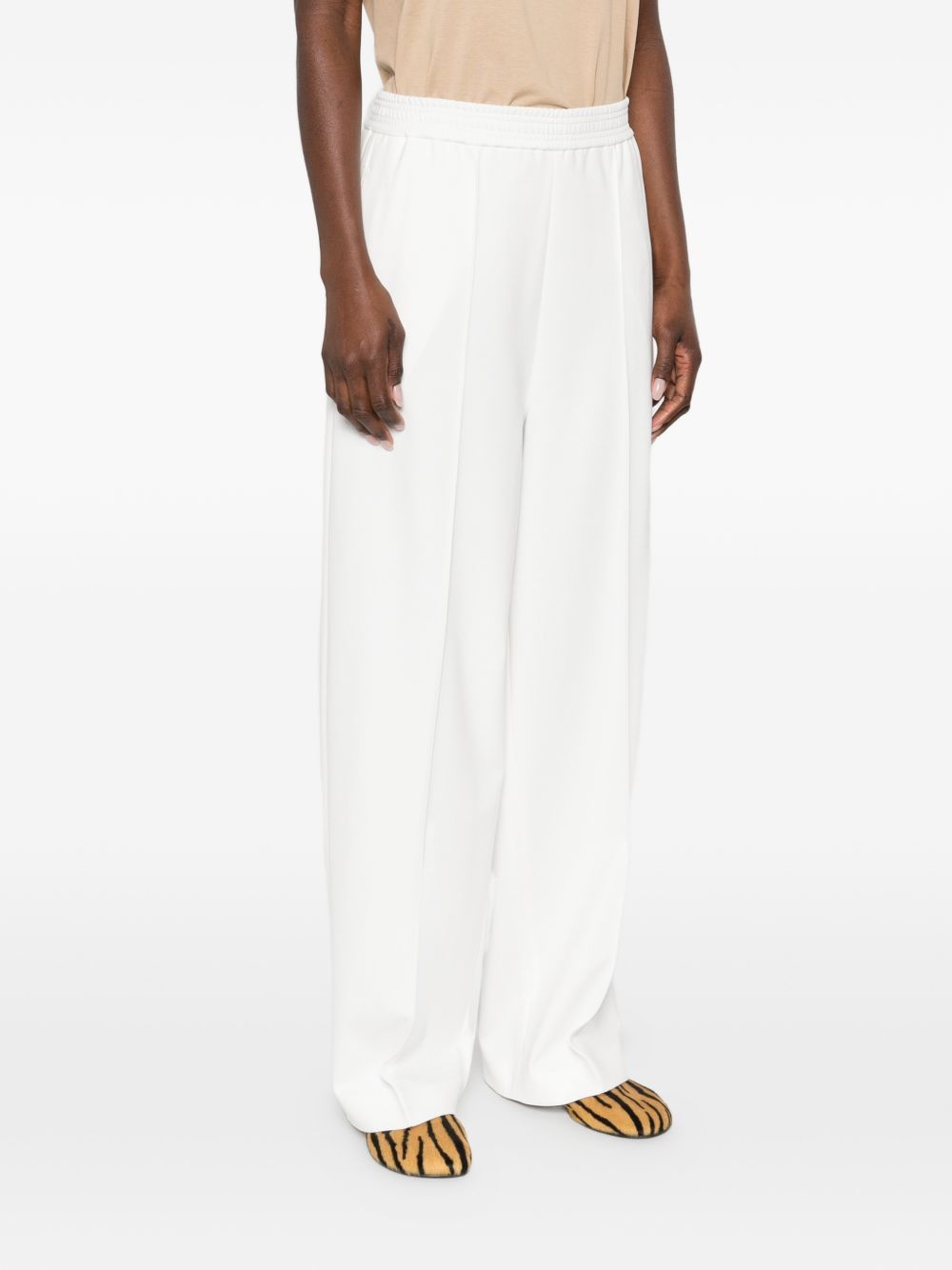 Wide-Leg Trousers With And Elastic Waistband