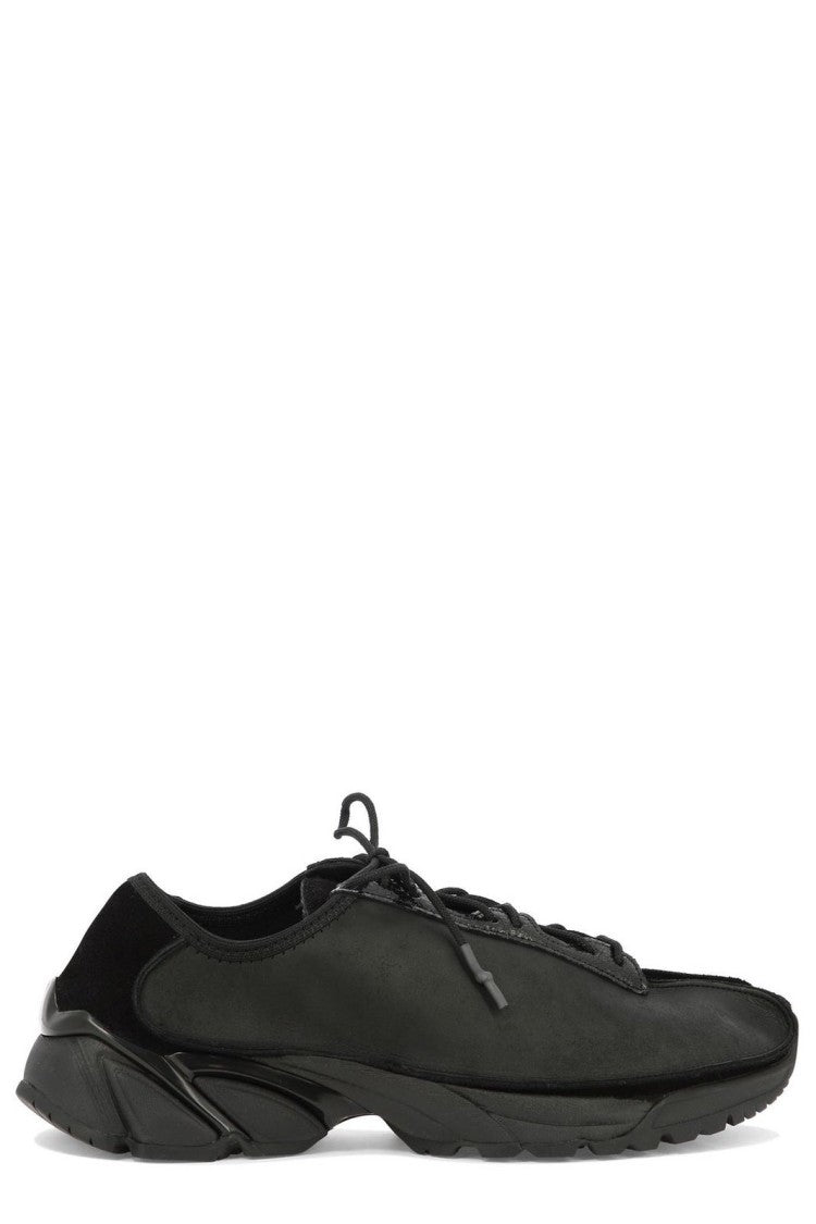 Black Sneakers With Suede Accents