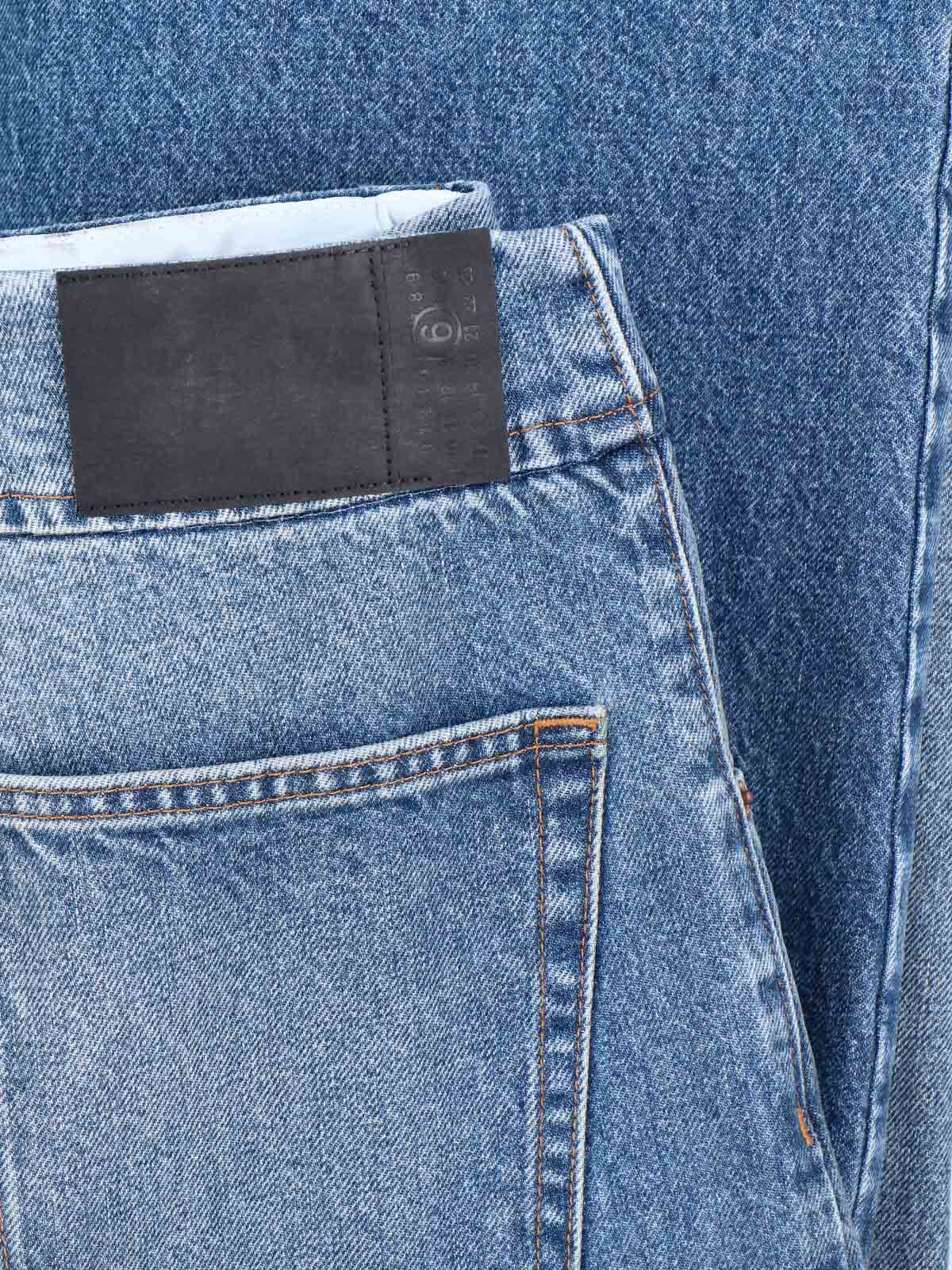 Light Blue Straight-Leg Denim Jeans