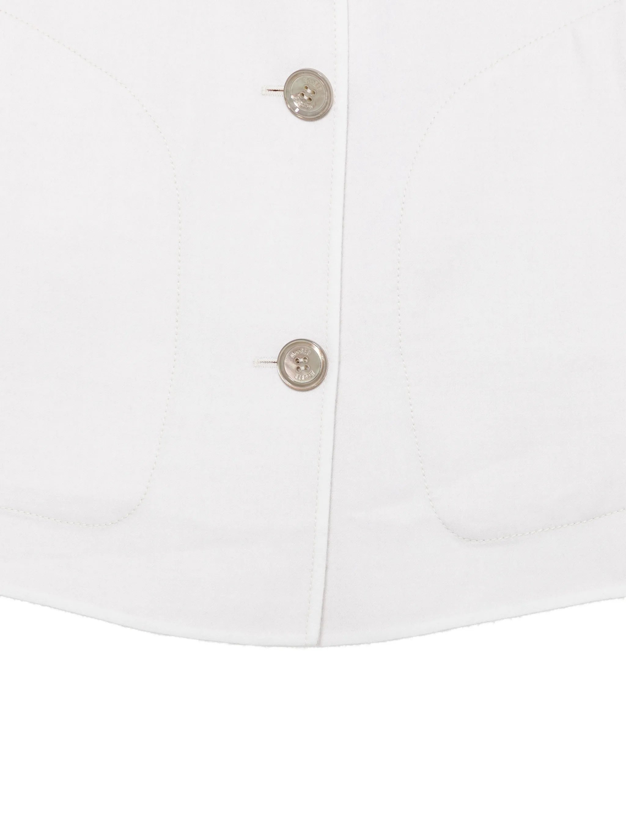White Boxy Short Jacket With Wide Sleeves