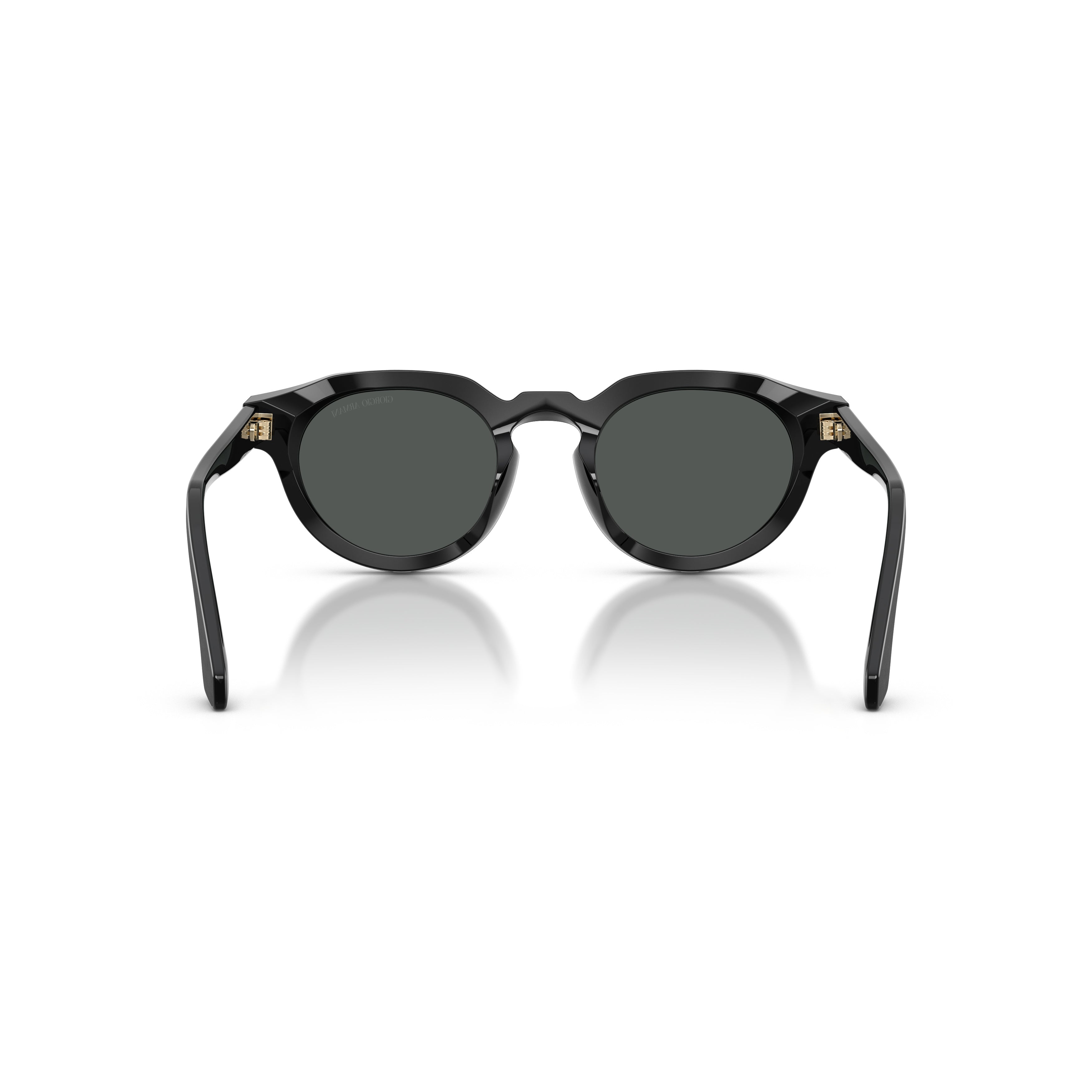 0ar8255u Bold Round Acetate Sunglasses with Matte Black Finish