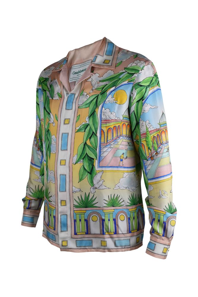 Silk Satin “Paysage Ideal” Shirt