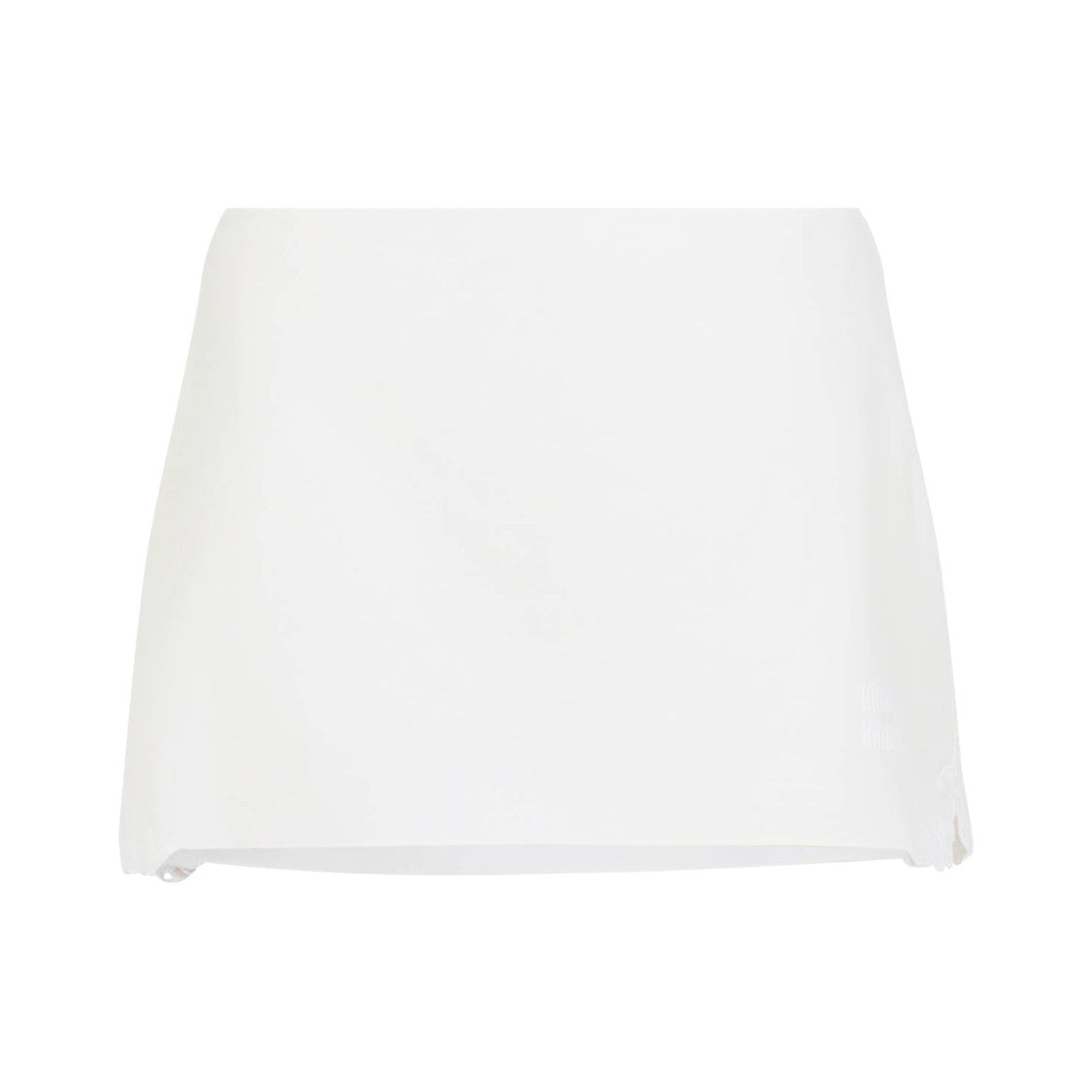 Linen-Cotton Blend Skirt With Embroidered Hem Detail