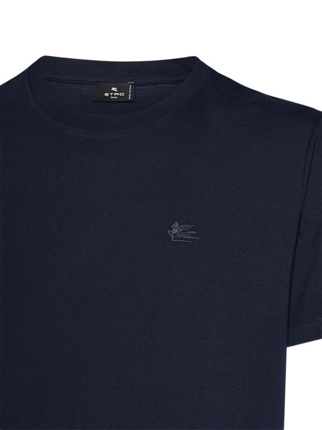 Blue Cotton Jersey T-Shirt