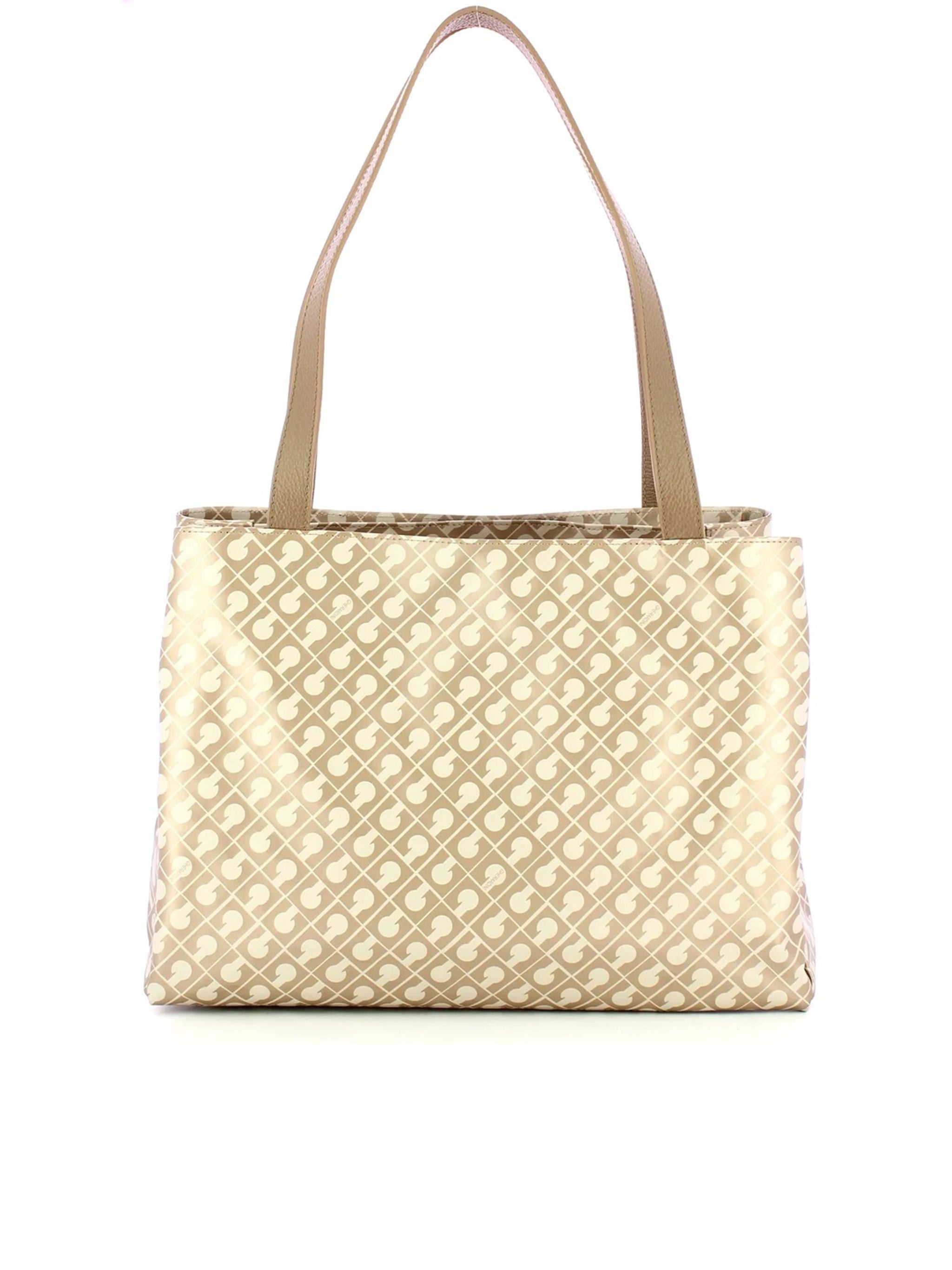 Geometric Pattern Medium Leather Top Handle Bag