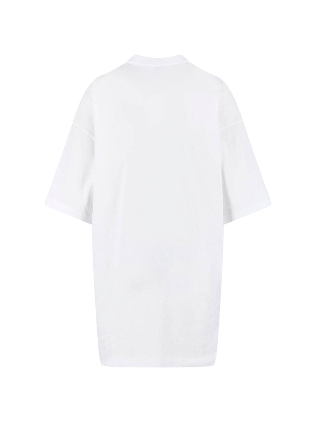 White Teddy Bear Logo Cotton Dress