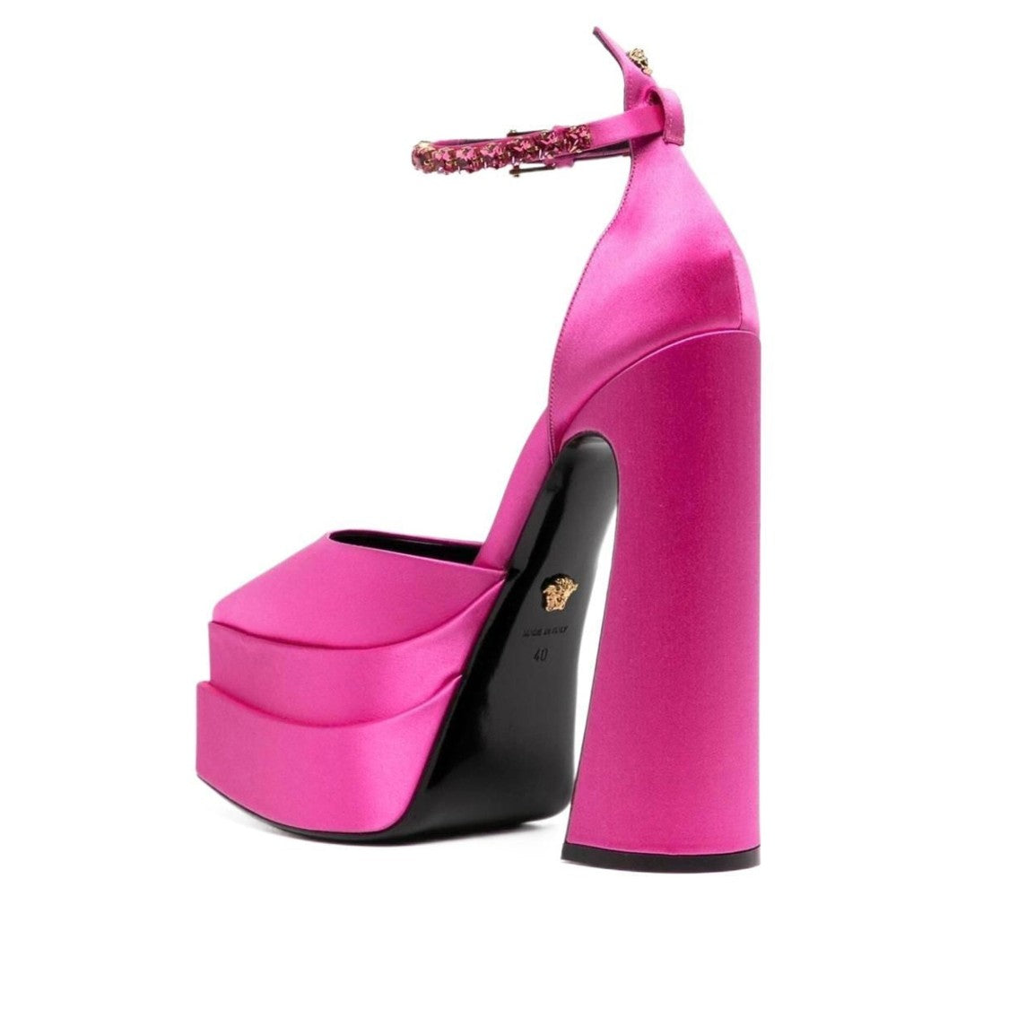 Pink Silk Satin Pumps