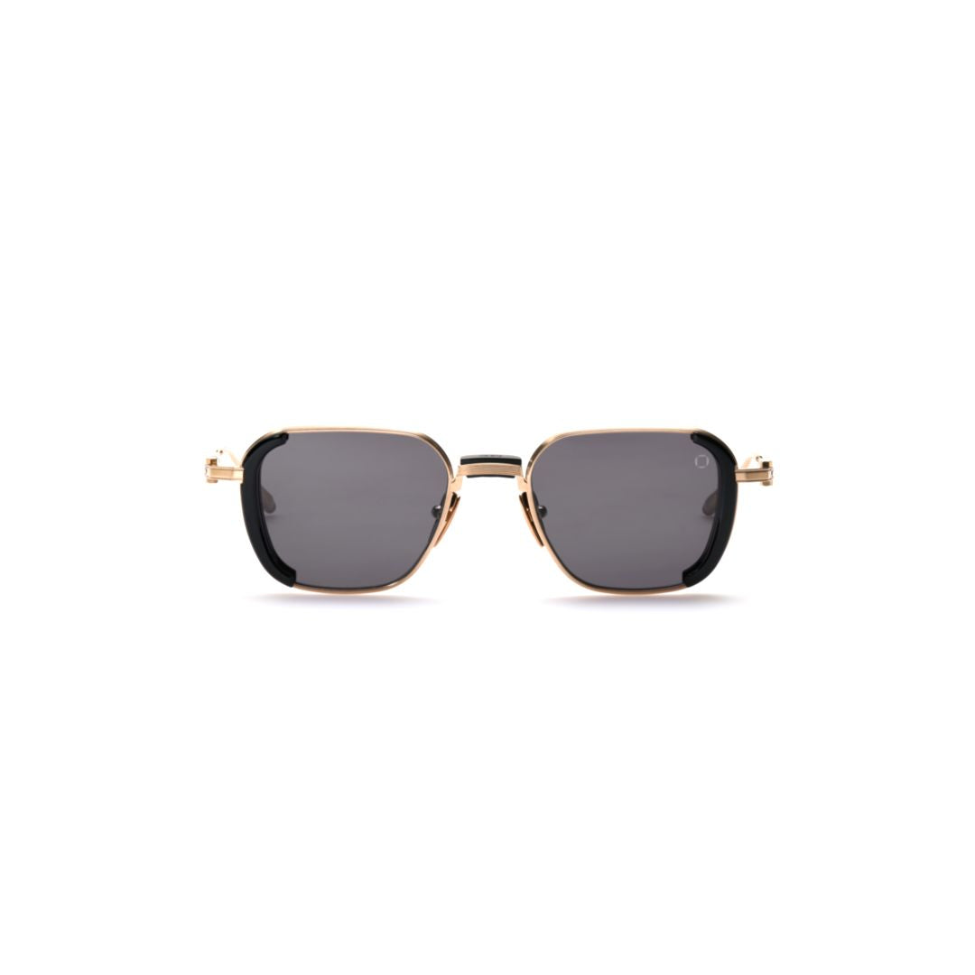 Aks-513 Geometric Frame Sunglasses with Gold-tone Metal