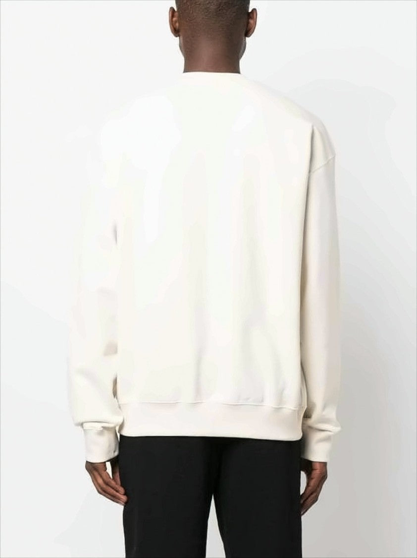 Long-Sleeve Crewneck Sweatshirt with Ribbed Detailing