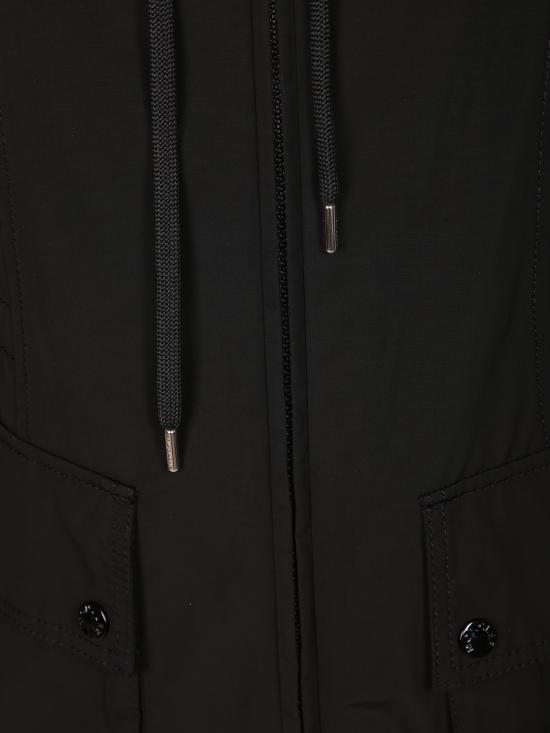 Fitted Black Jacket with Adjustable Waist