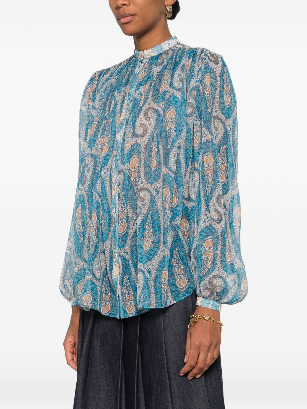 Light Blue Silk Shirt