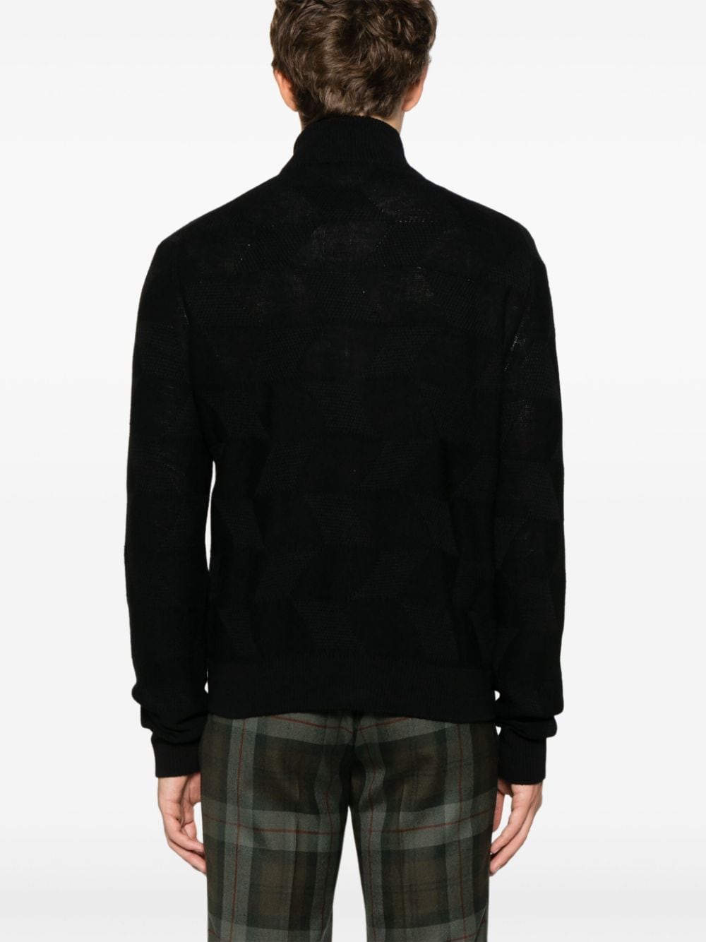 Fisherman's Knit Black Sweater
