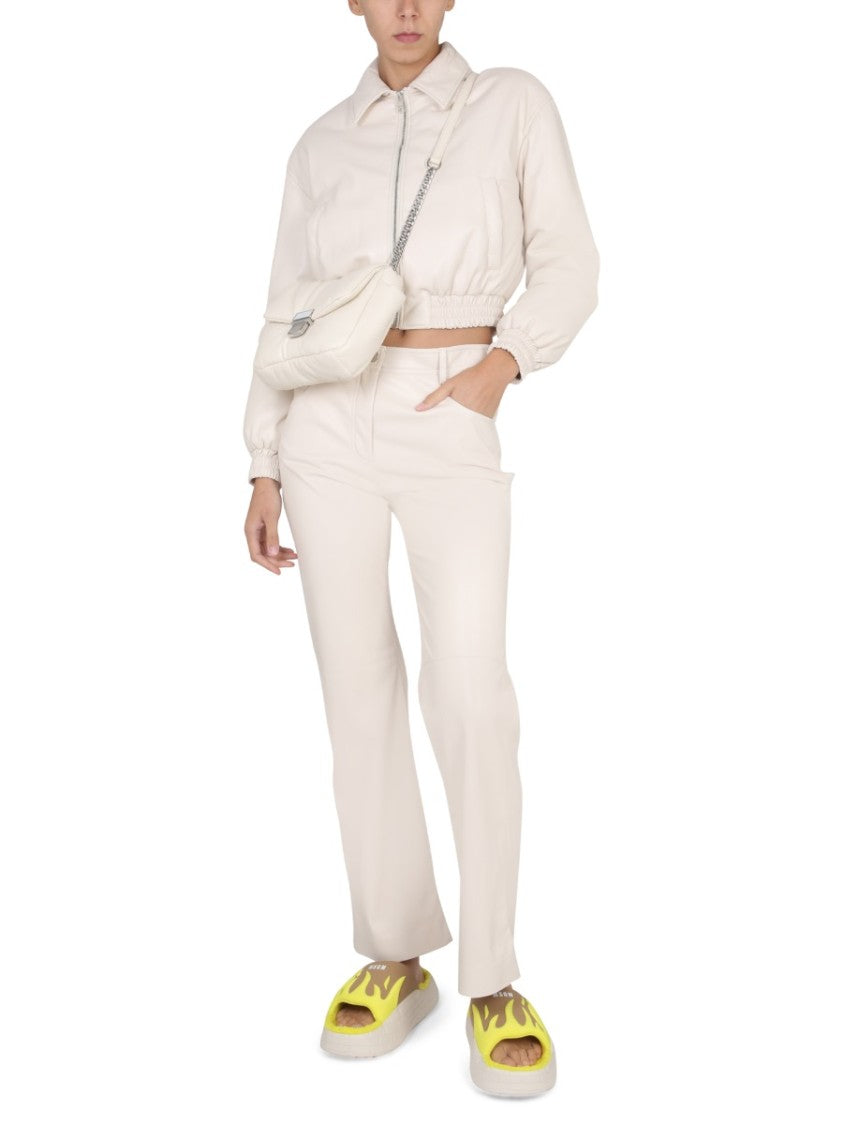 Straight-Leg High Waist Pants