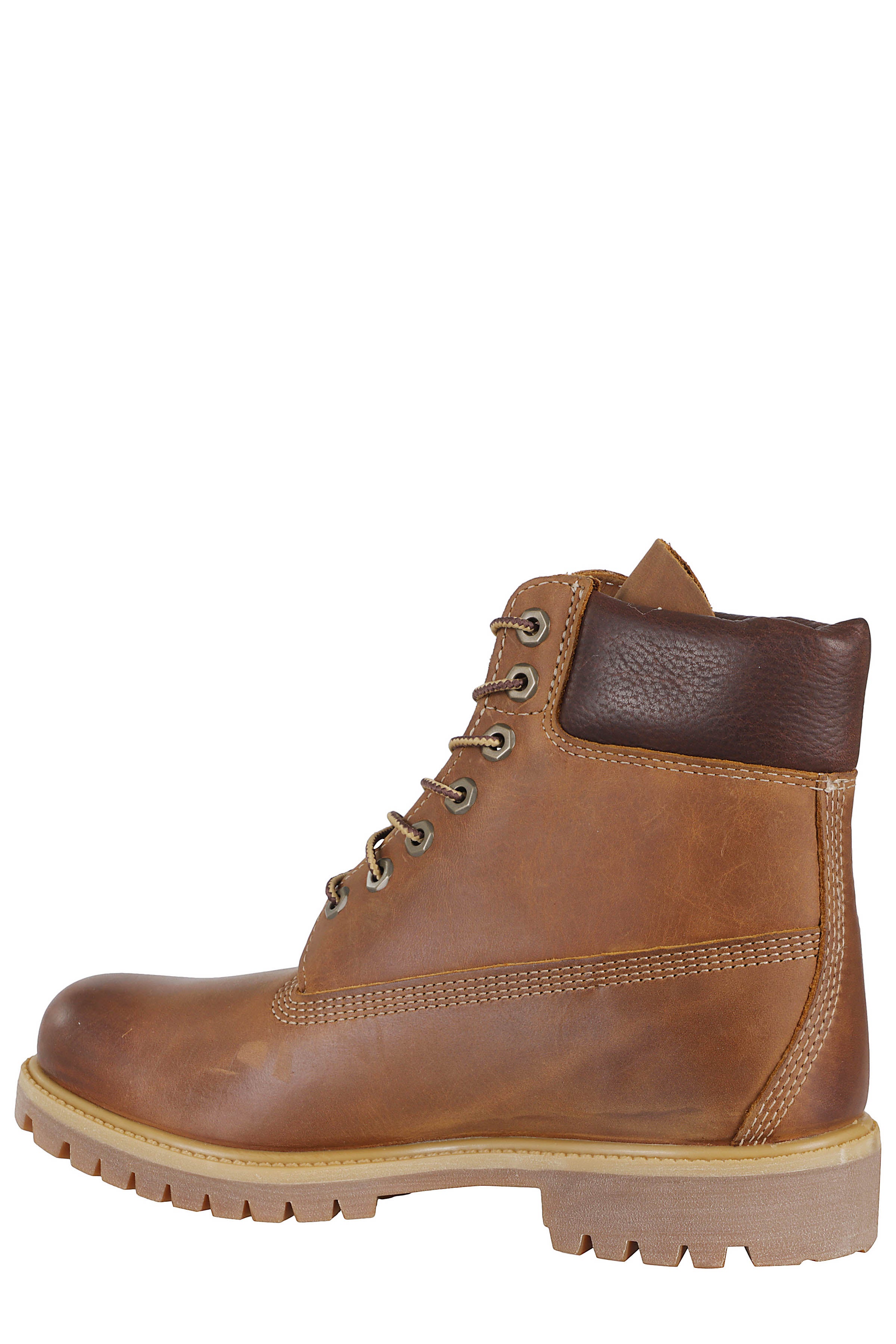 Water-Resistant Leather Stivaletto With Padded Collar