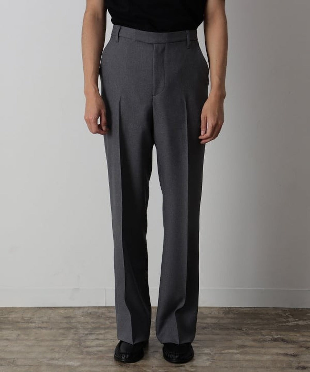 Semi-Wide Grey Trousers With Straight Silhouette