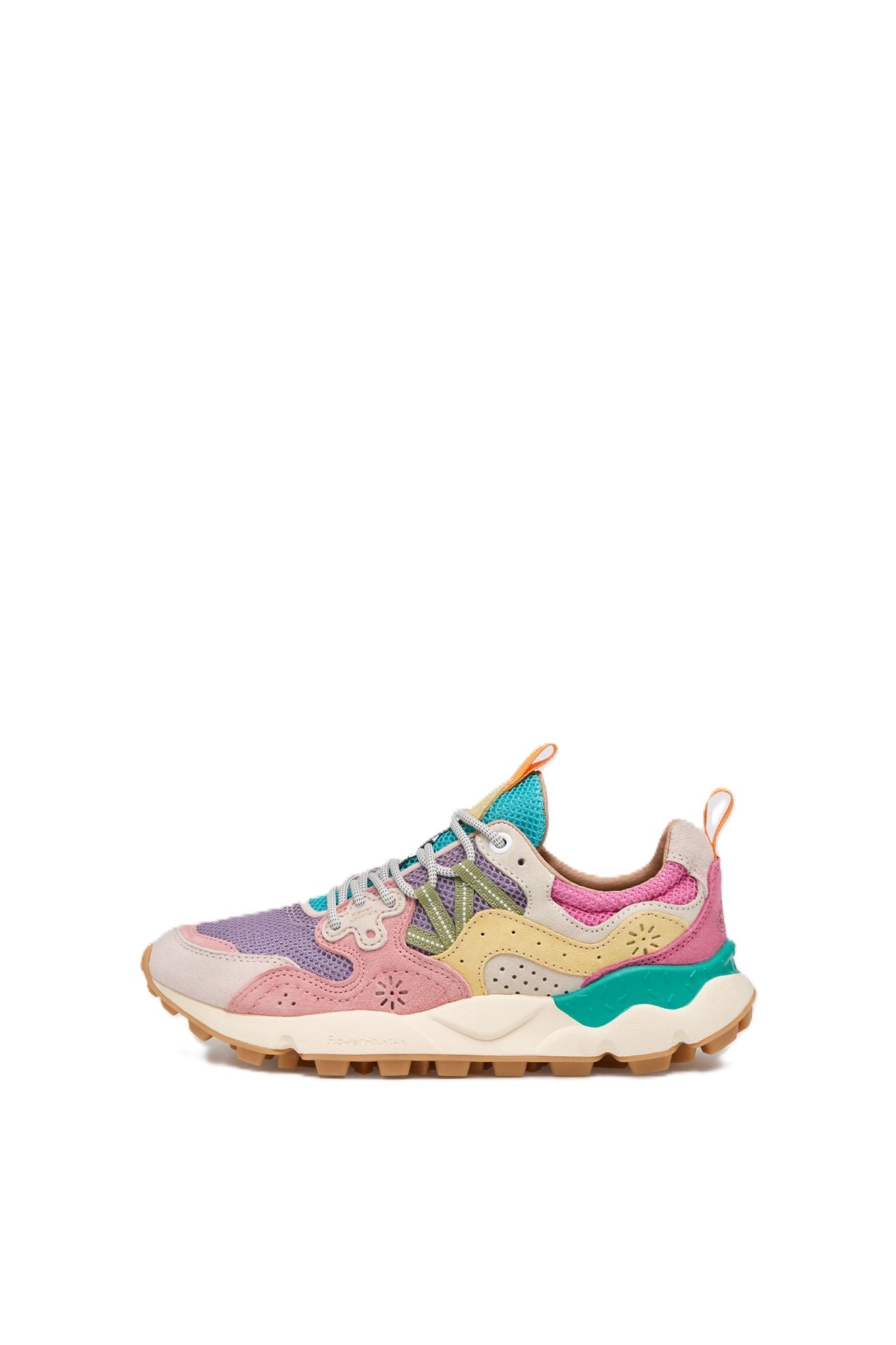 Multi-layered Sneakers with Pastel Hues and Chunky Soles