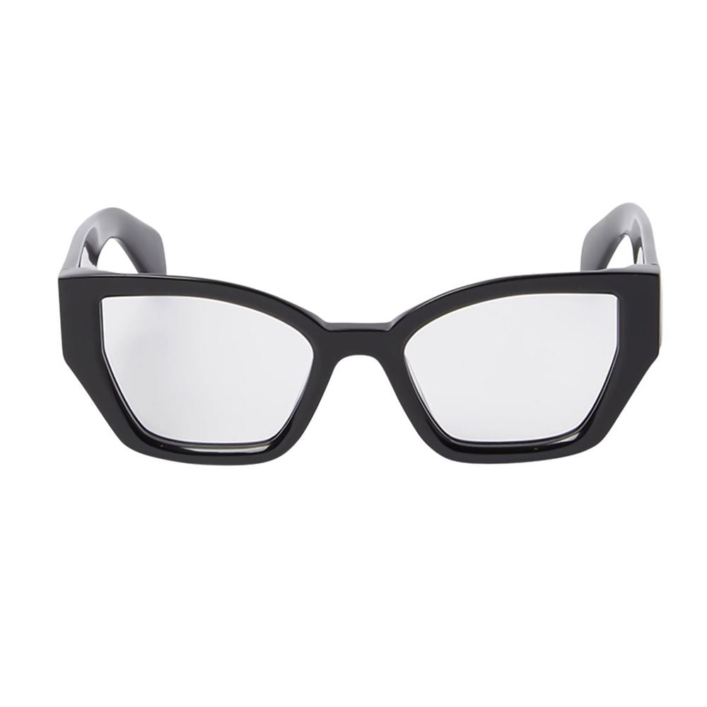Oerj07Q Style 7Q Squared Geometric Sunglasses In Glossy Black Acetate