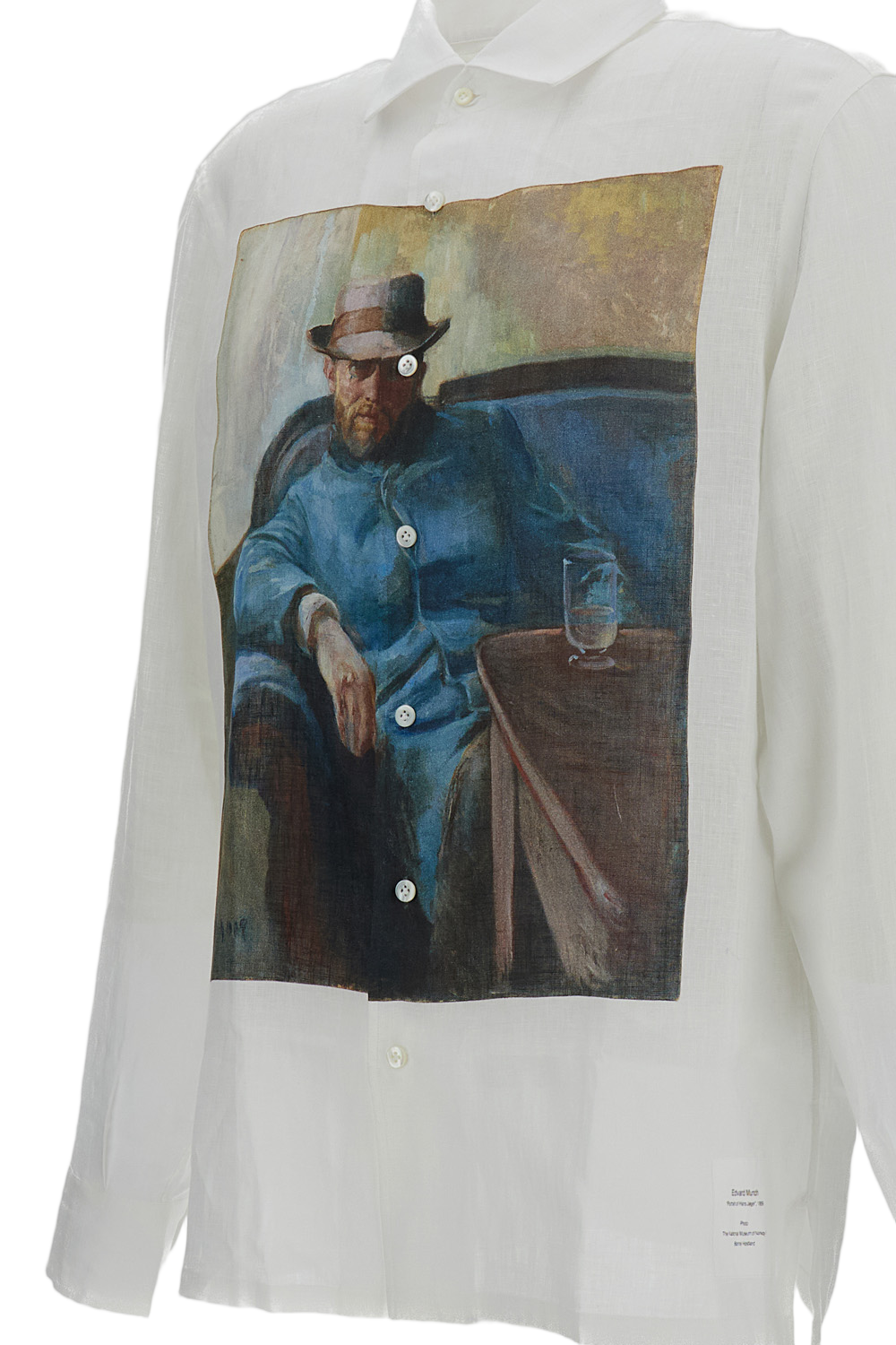 White Long-Sleeved Linen Shirt