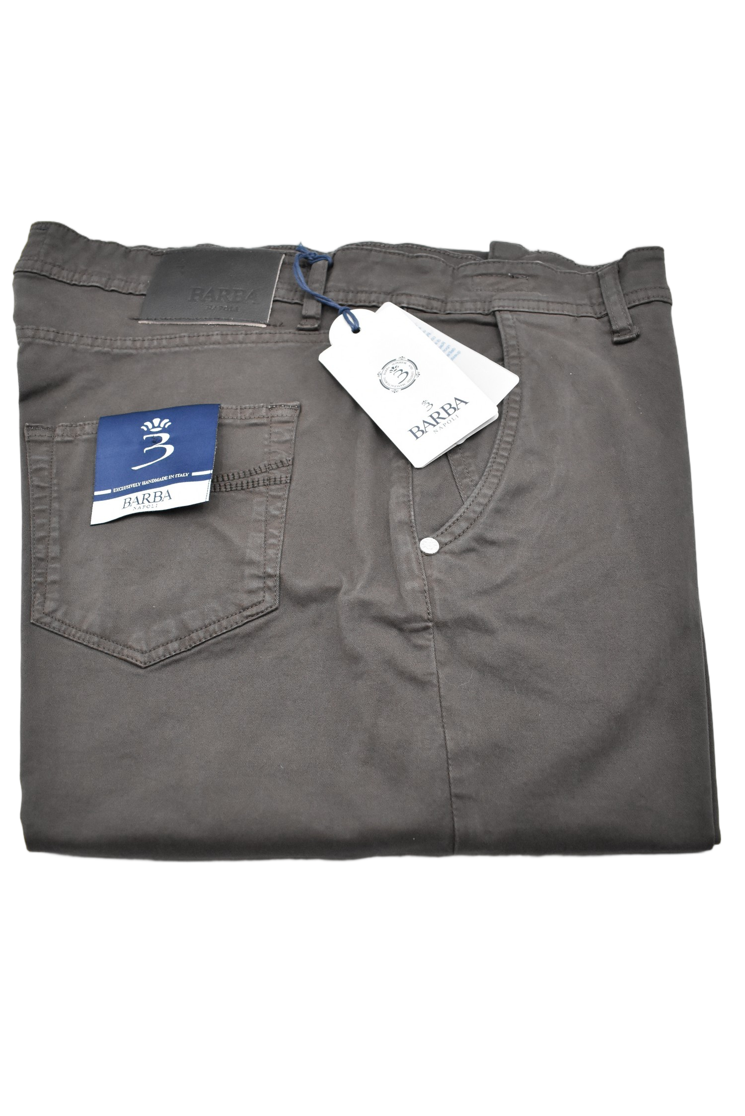 Muted Brown Casual Pants with Classic Five-Pocket Design