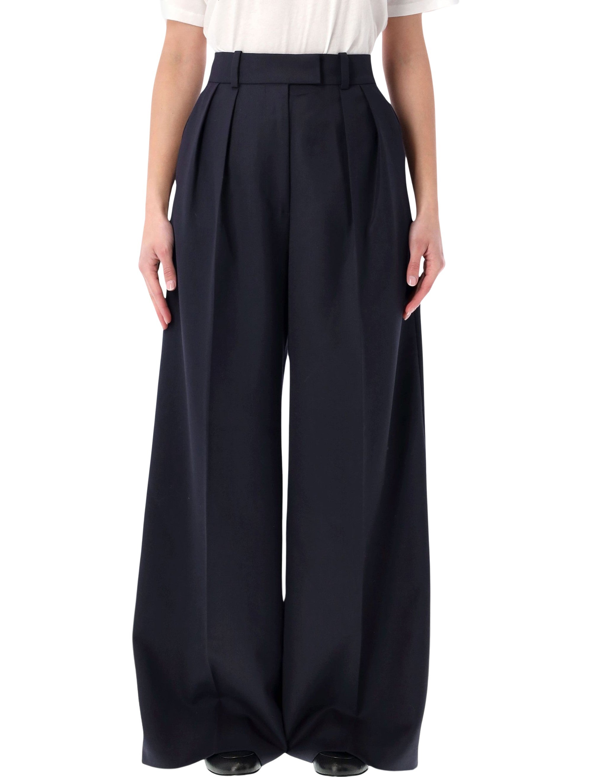Lou Wool Blend Wide Trousers