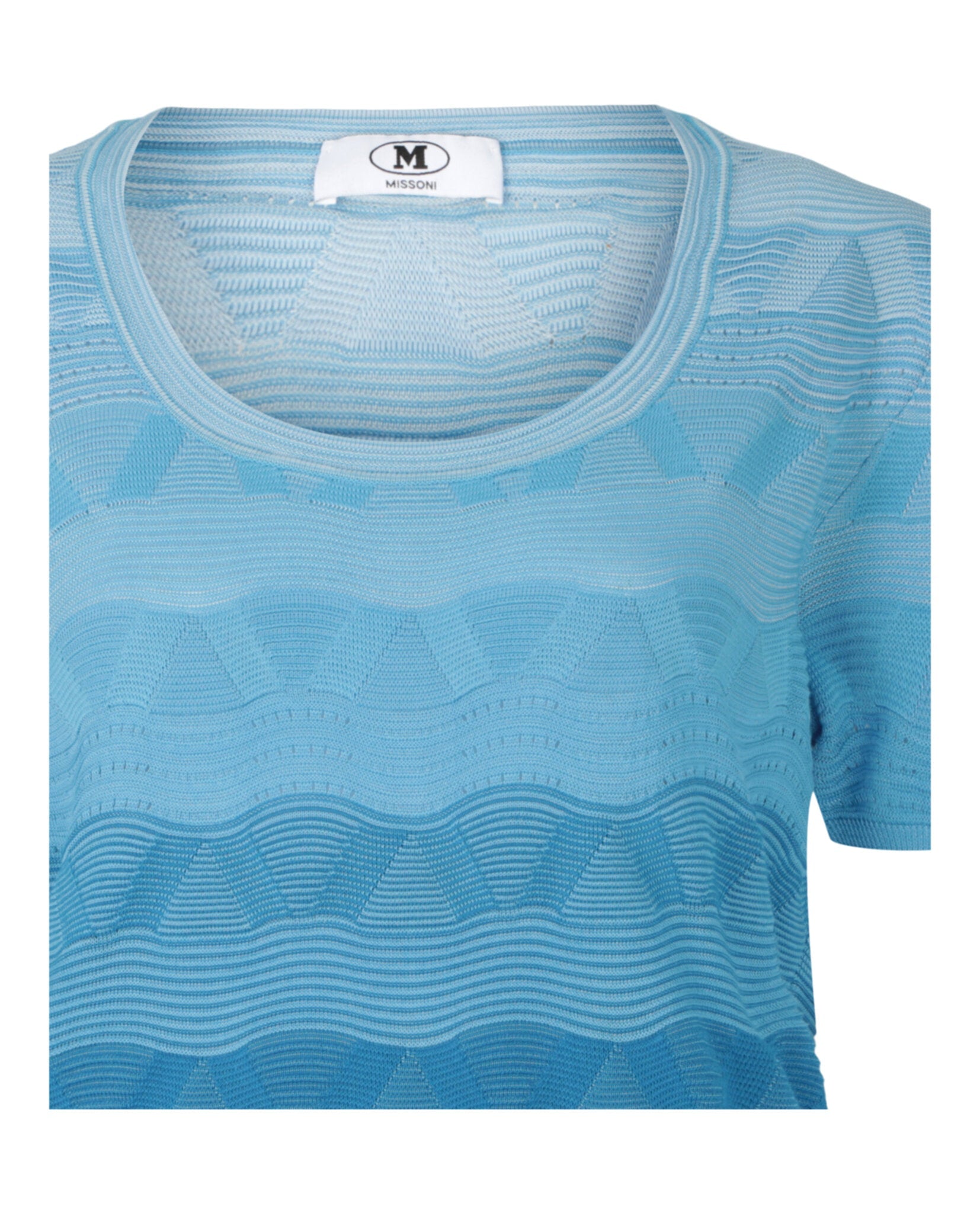 Wave-Pattern Knit Sweater