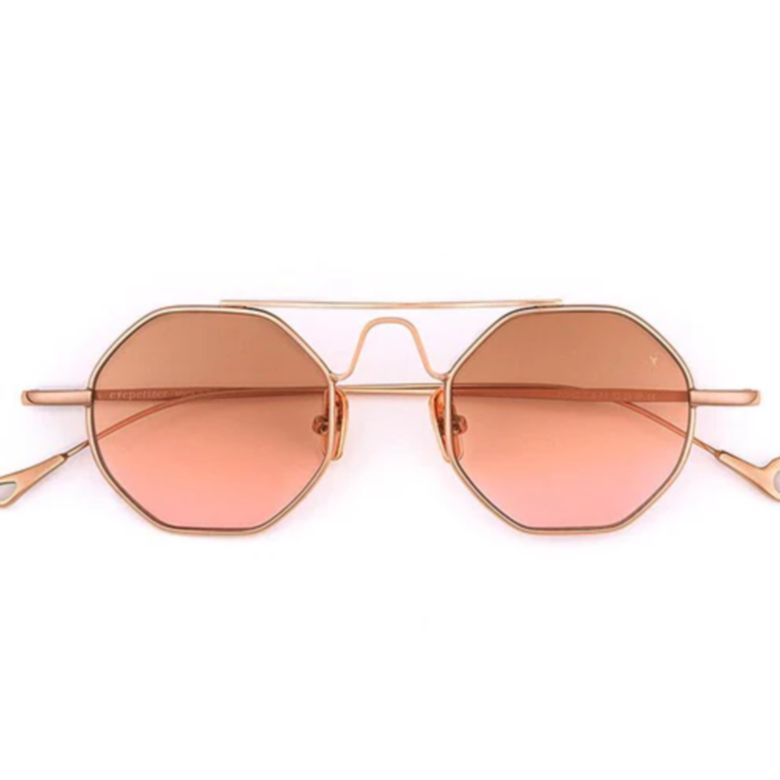 Soho C.9-44 Octagonal Gold Sunglasses with Gradient Lenses