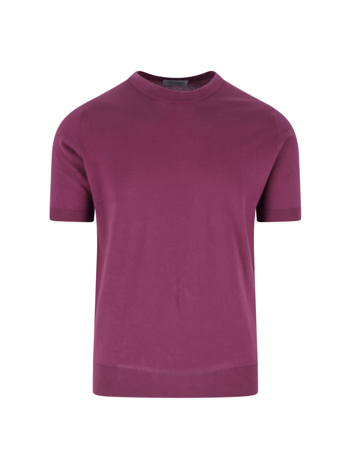 Burgundy Kempton Sea Island Cotton T-shirt