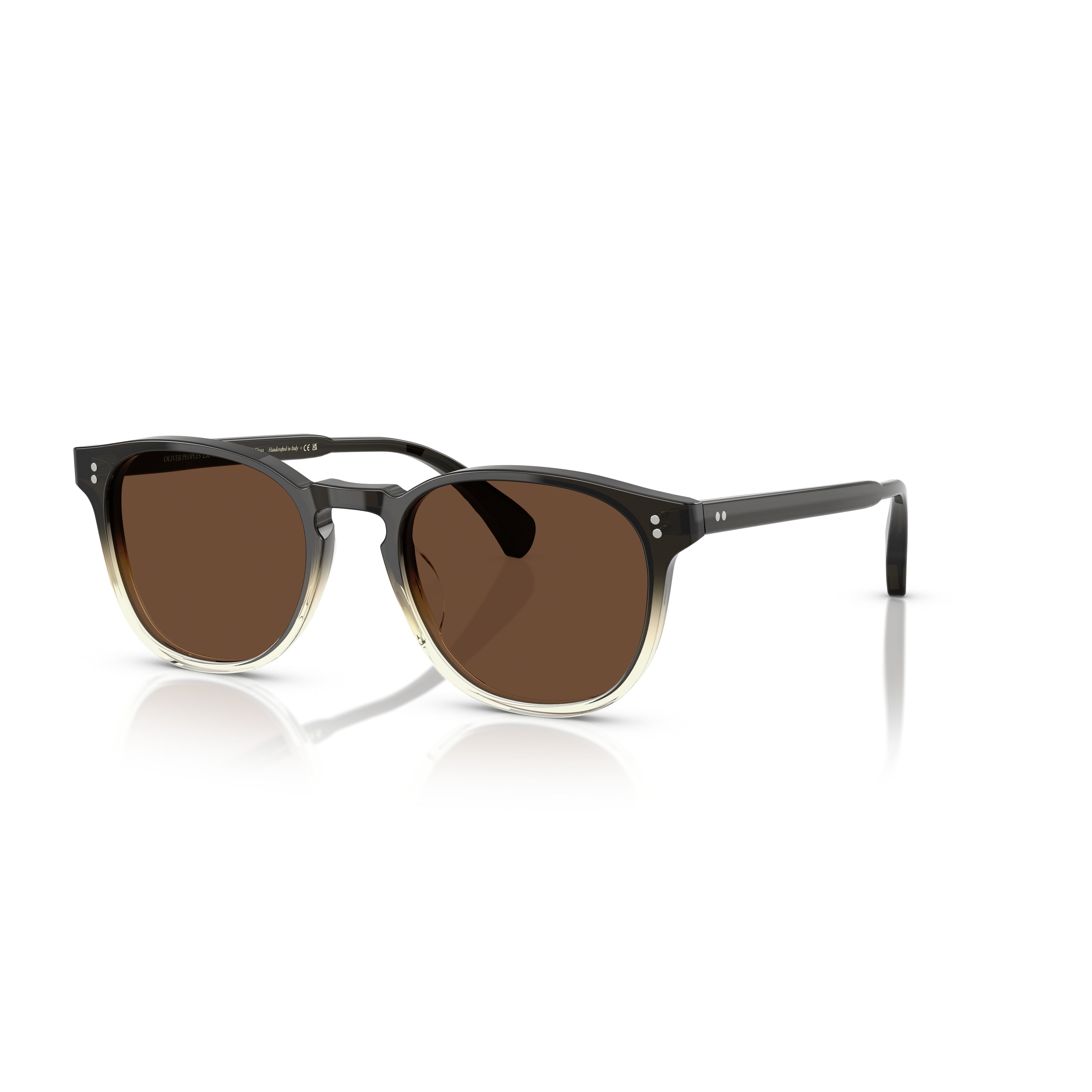0ov5298su Classic Round Frame Sunglasses with Gradient Acetate Finish