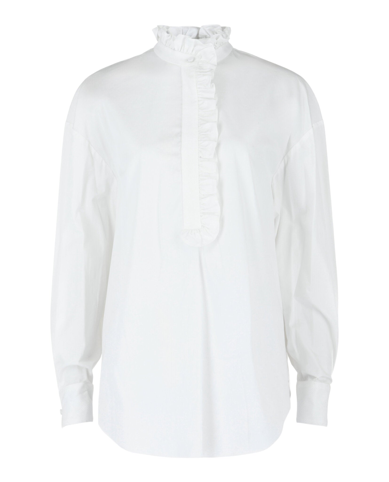 Ruffled Cotton Shirt