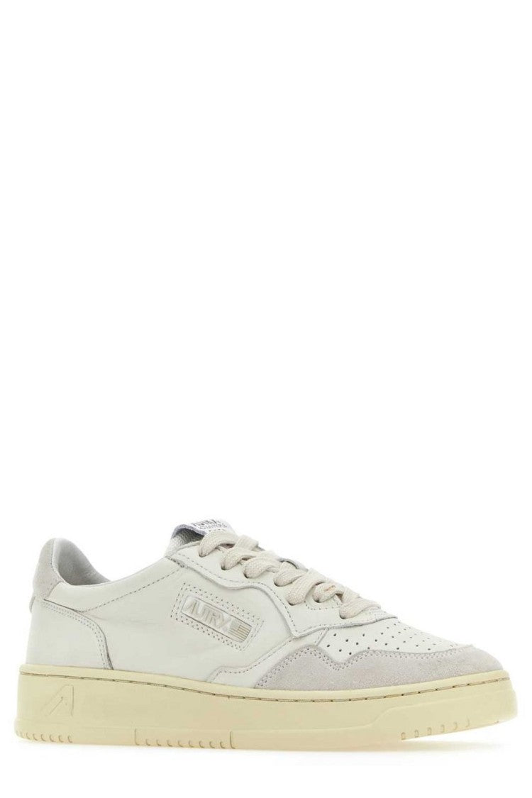 Low-Top Minimalist Sneakers with Perforated Panels