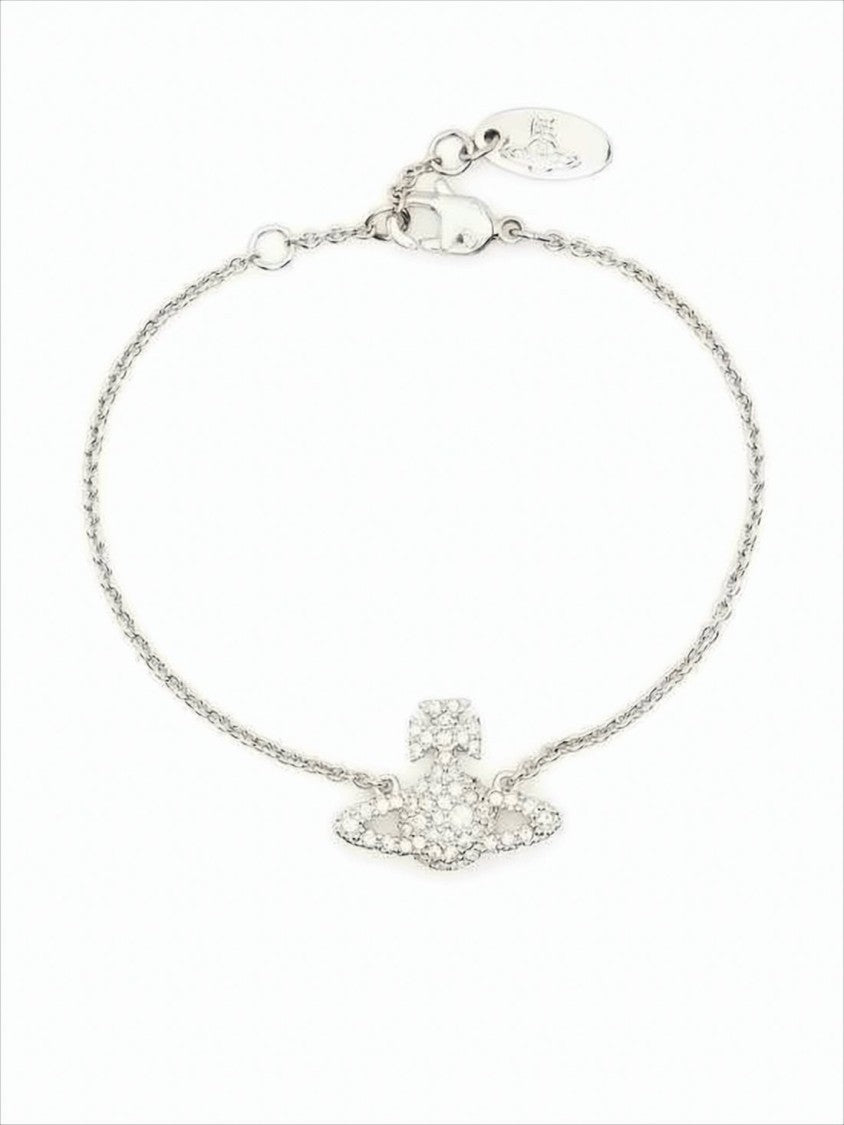 Bracelet with Central Emblem and Platinum Crystals