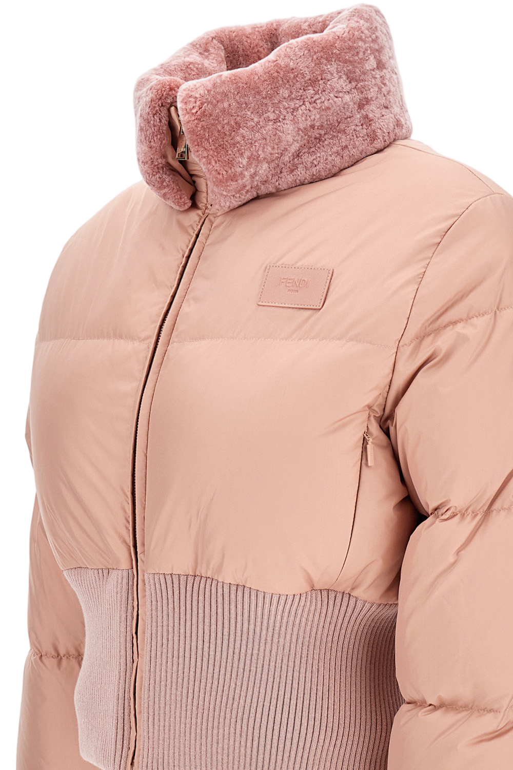 Krótka kurtka puchowa Fendi Heritage