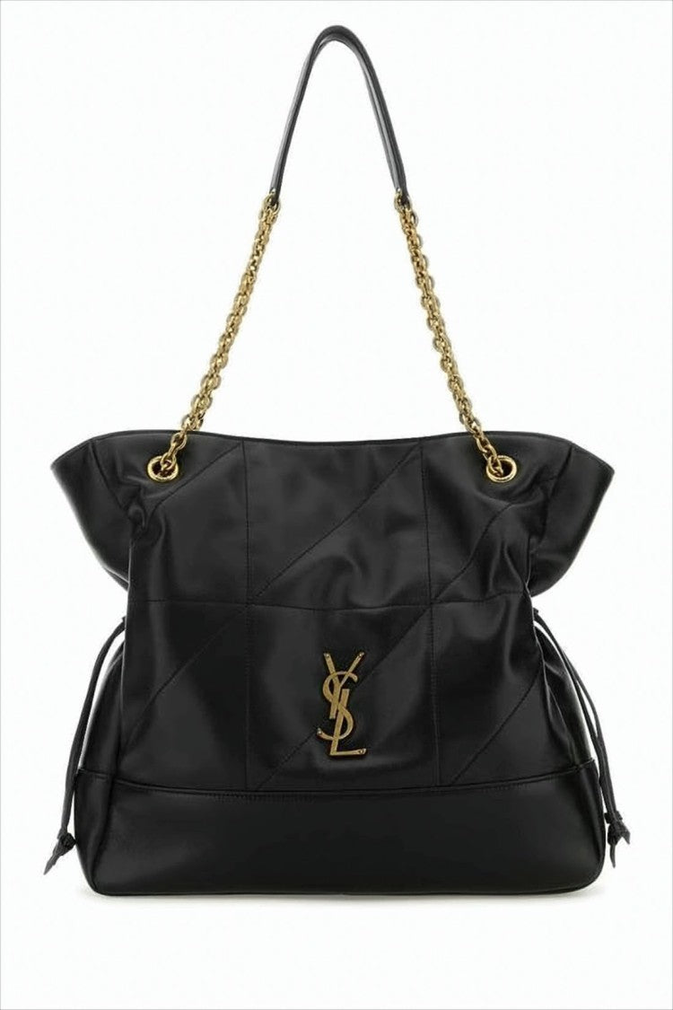 Soft Lambskin Shoulder Bag with Quilted Pattern