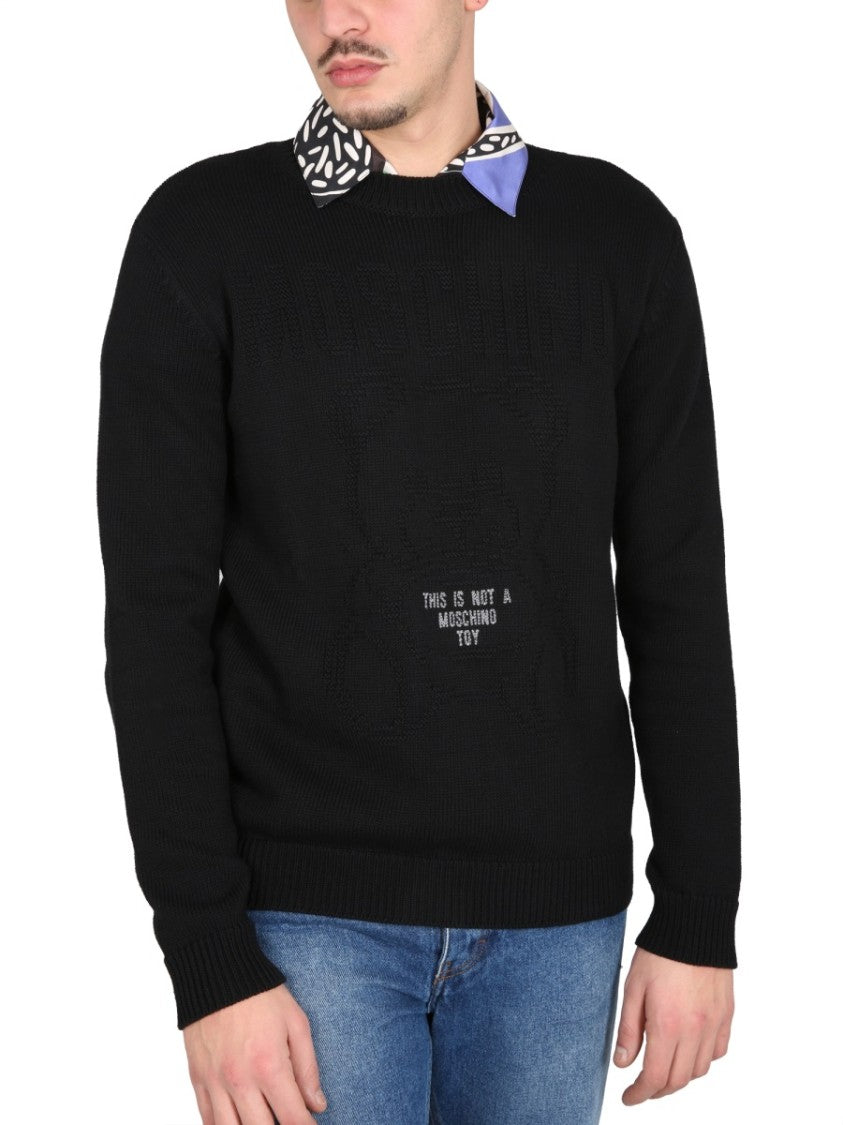 Cross-Neck Cotton Sweater