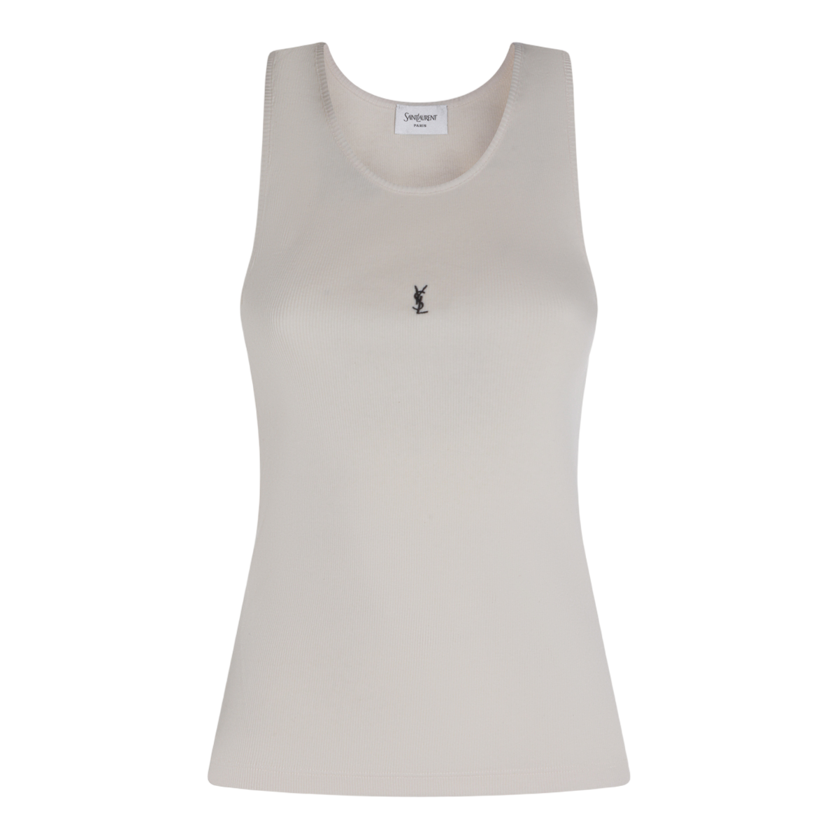 Fitted Sleeveless Top with Round Neckline