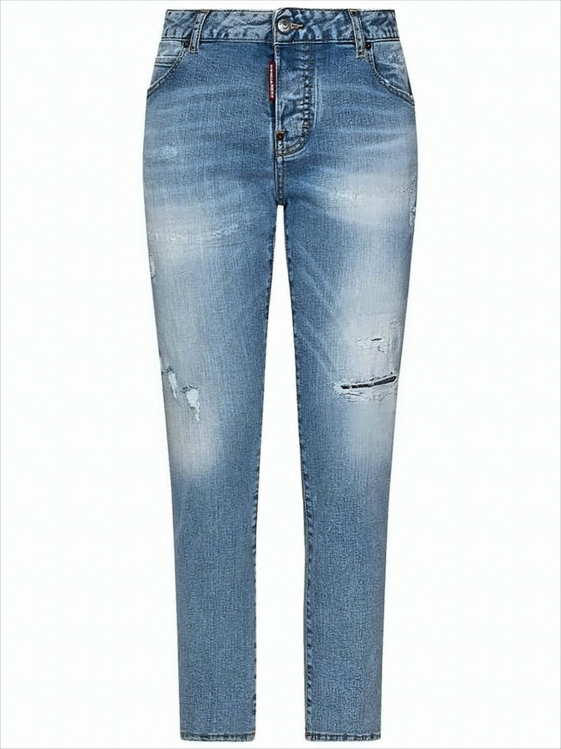 Mid-Rise Slim Fit Denim Pants
