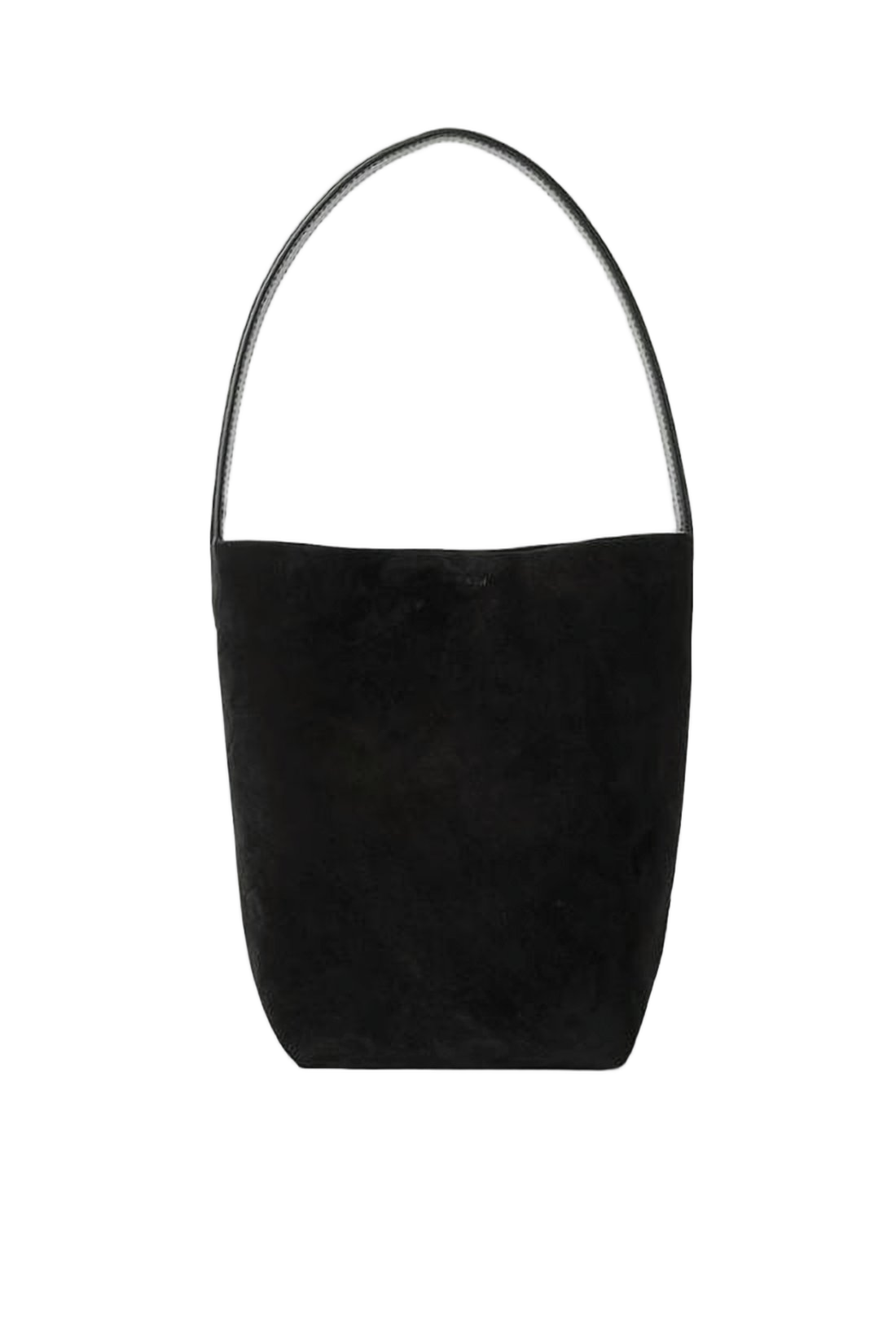 Black Calf Leather Small Tote Bag