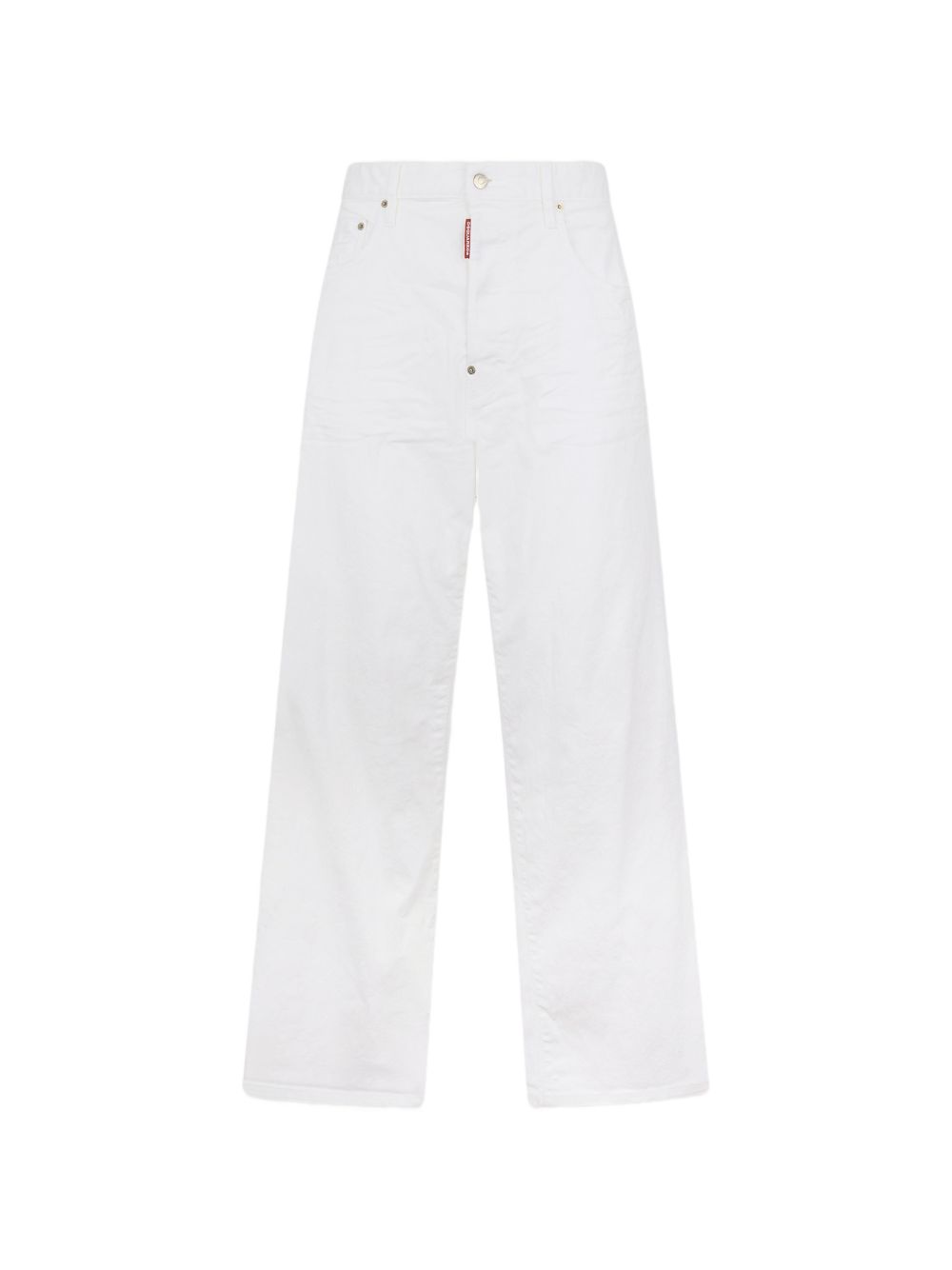 White Wide-Leg Denim Jeans