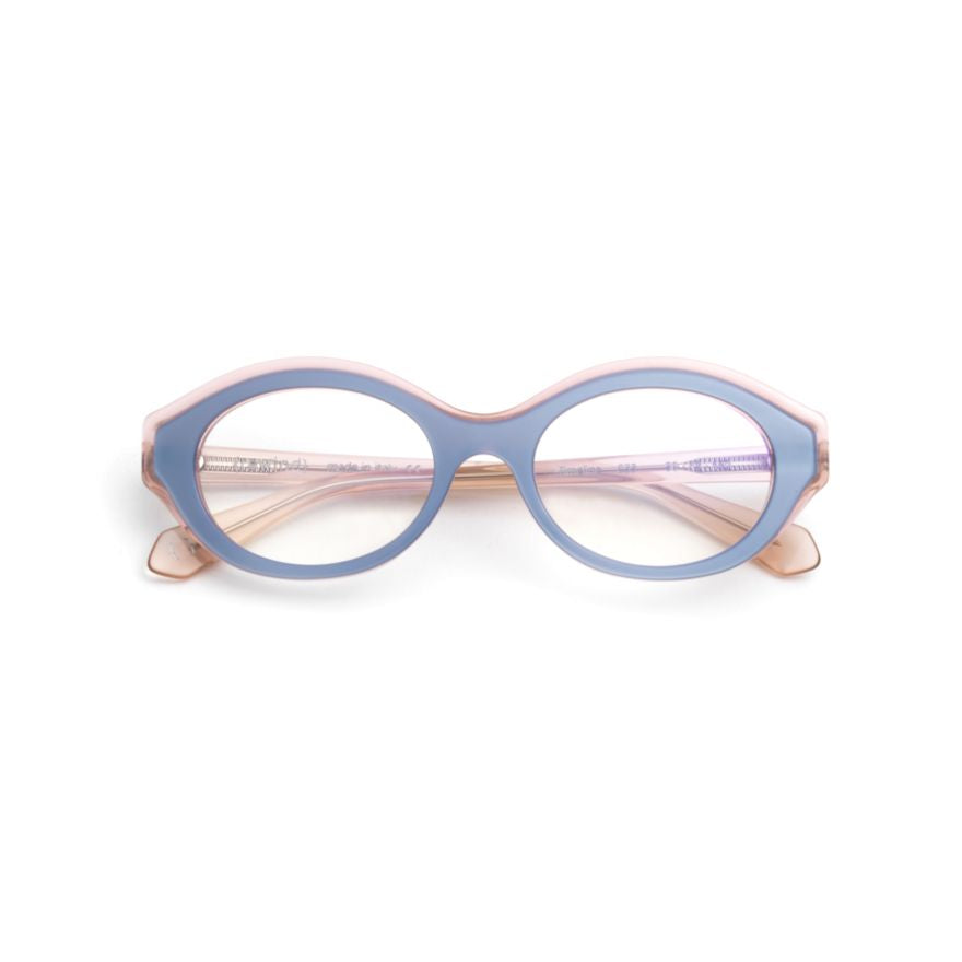 Timeline Oval Frame Dual-Tone Eyeglasses with Glossy Finish
