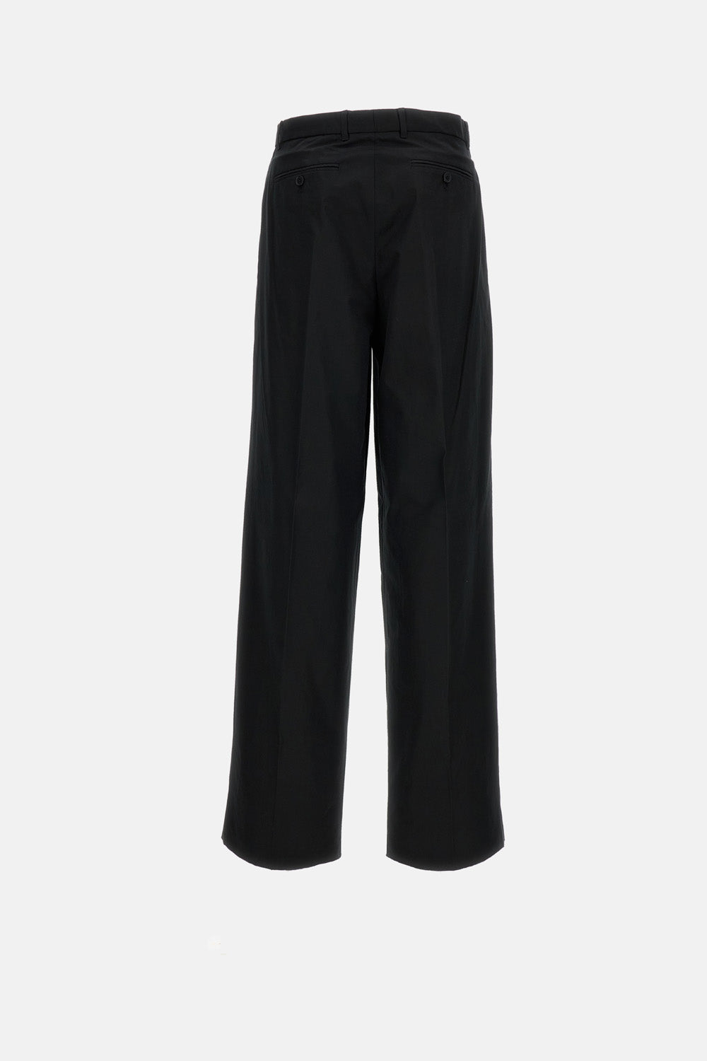 Double Pleat Tailored Trousers with Pressed Creases