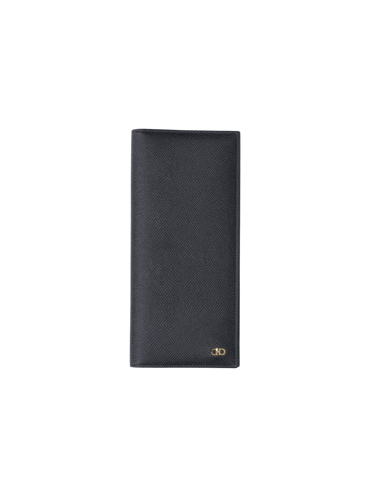 Black Compact Minimalist Smooth Leather Wallet
