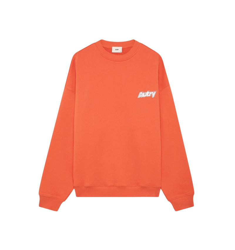 Coral Red Cotton Sweatshirt