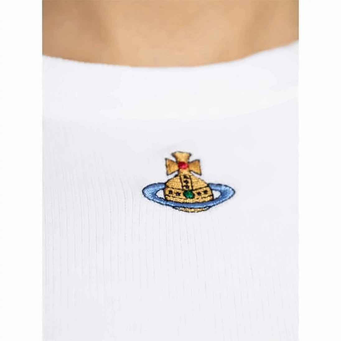 Fitted Crop Top with Classic Round Neckline