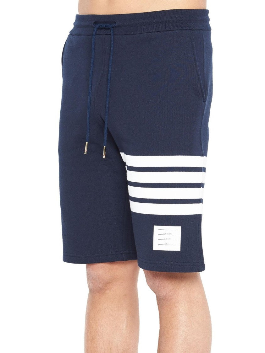 Shorts with Bold Horizontal Stripes and Relaxed Fit