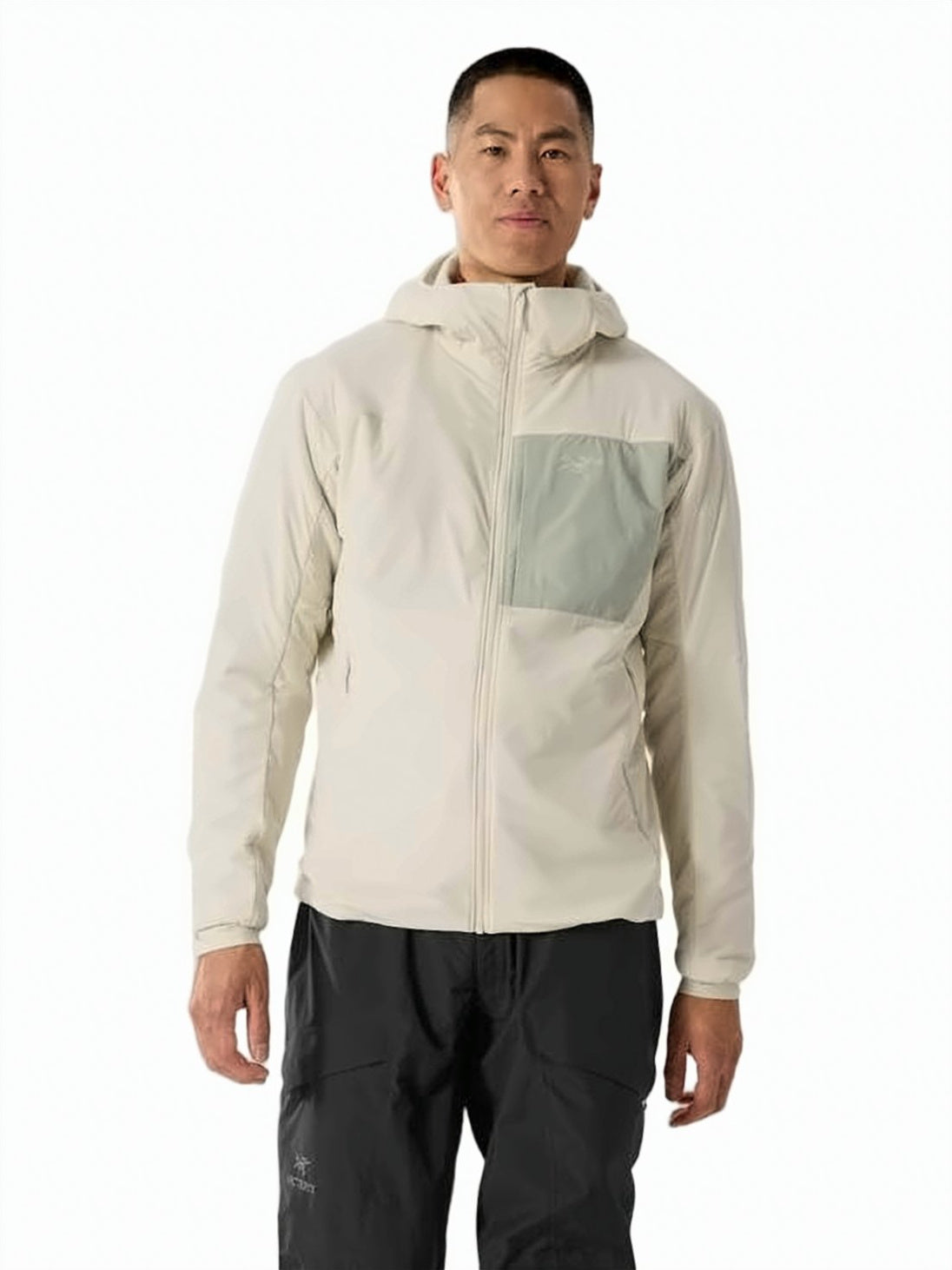 Lightweight Hooded Jacket with Contrasting Chest Pocket