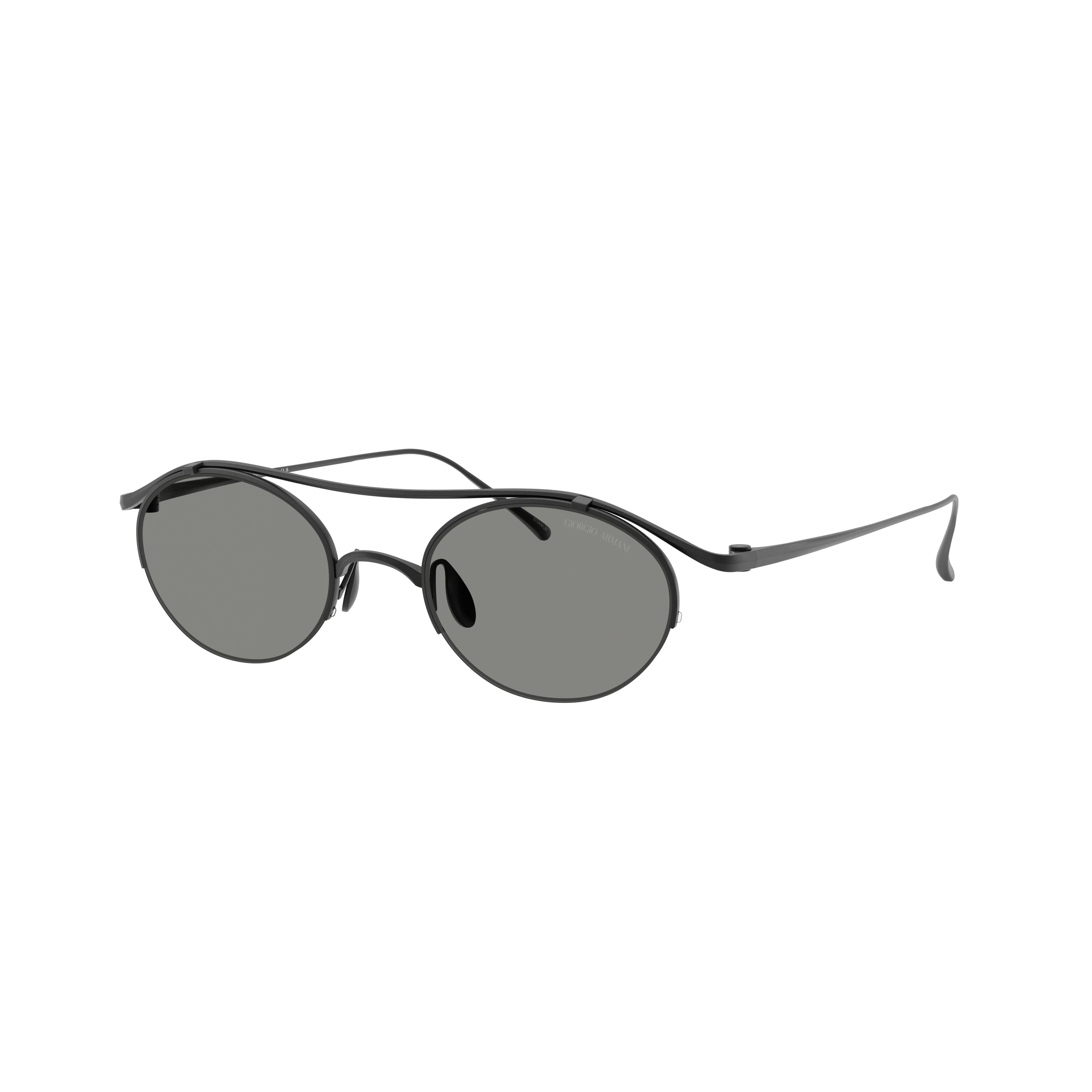 0ar6172t Titanium Frame Sunglasses with Oval Lenses