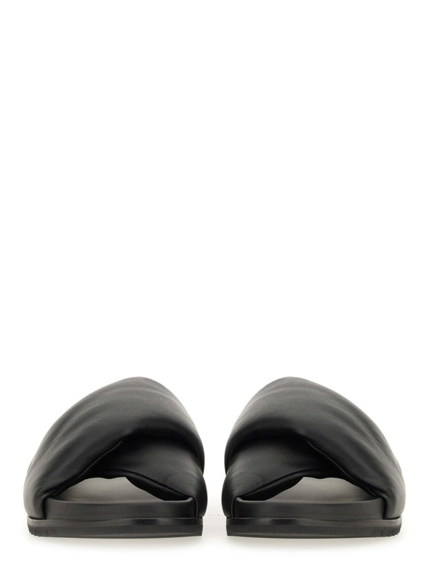 Twisted Design Lamb Leather Slides