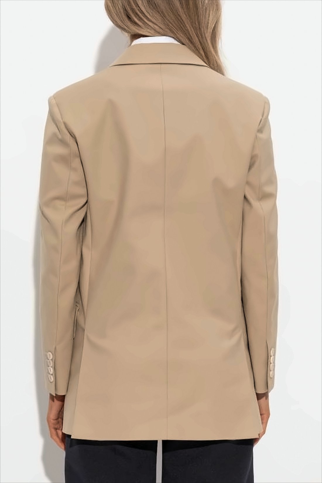 Tailored Double-Breasted Jacket With Structured Silhouette