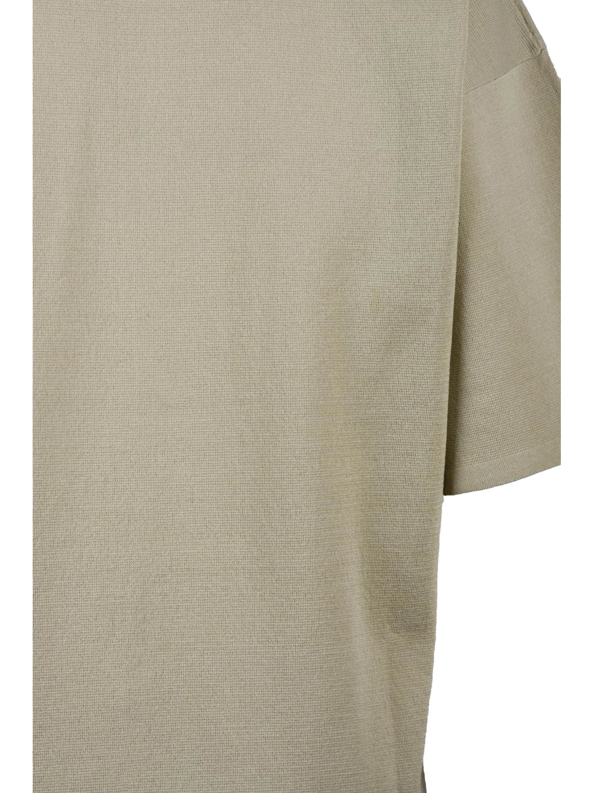 Beige Cotton Nylon Crew Neck Knitwear Top